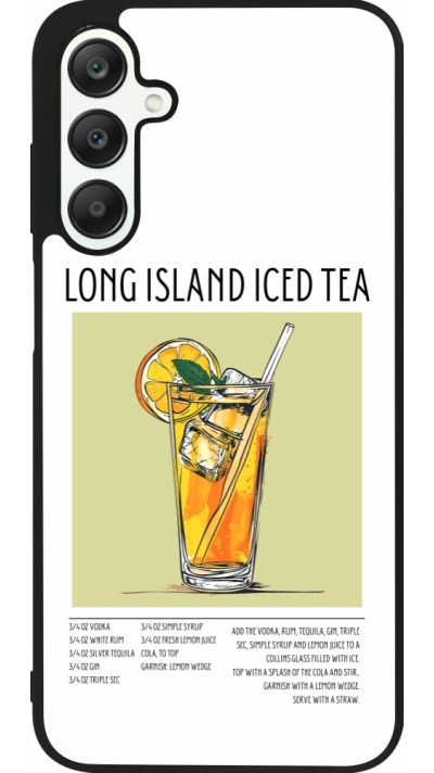 Coque Samsung Galaxy A25 - Silicone rigide noir Cocktail recette Long Island Ice Tea