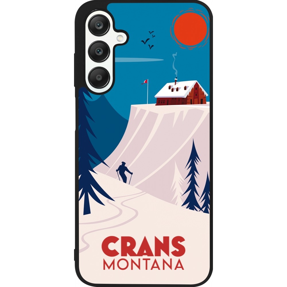 Coque Samsung Galaxy A25 - Silicone rigide noir Crans-Montana Cabane