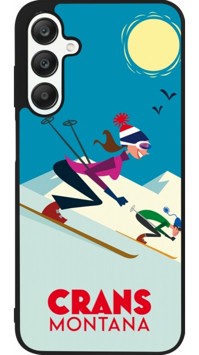 Coque Samsung Galaxy A25 - Silicone rigide noir Crans-Montana Ski Downhill