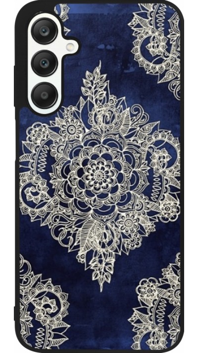 Coque Samsung Galaxy A25 - Silicone rigide noir Cream Flower Moroccan