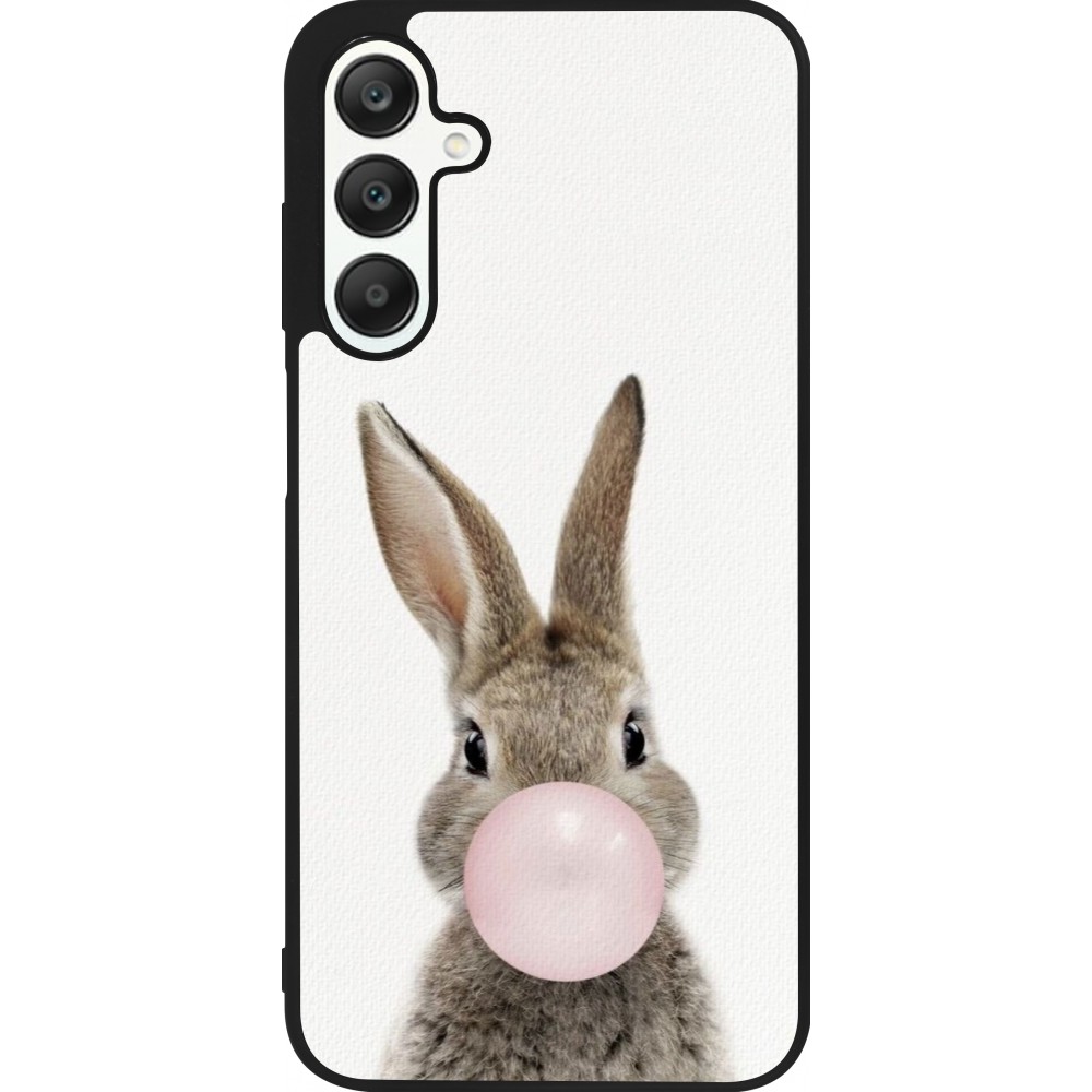 Coque Samsung Galaxy A25 - Silicone rigide noir Easter 2023 bubble gum bunny