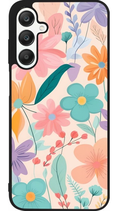 Coque Samsung Galaxy A25 - Silicone rigide noir Easter 2024 spring flowers