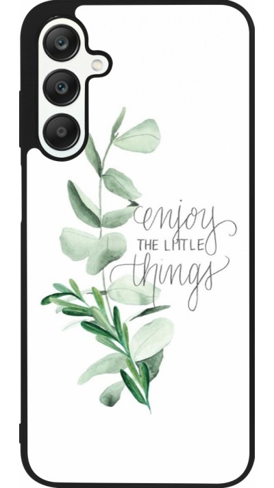 Coque Samsung Galaxy A25 - Silicone rigide noir Enjoy the little things