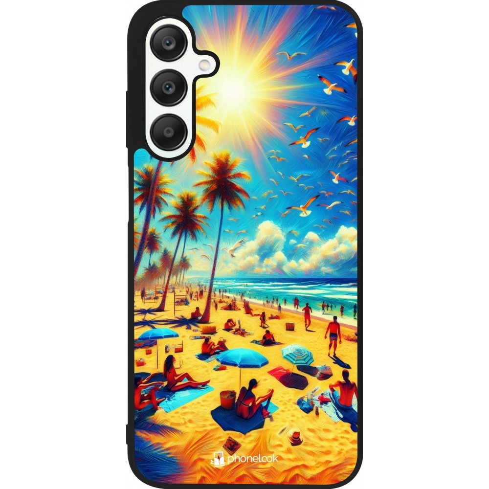 Coque Samsung Galaxy A25 - Silicone rigide noir Été Paradis Paint