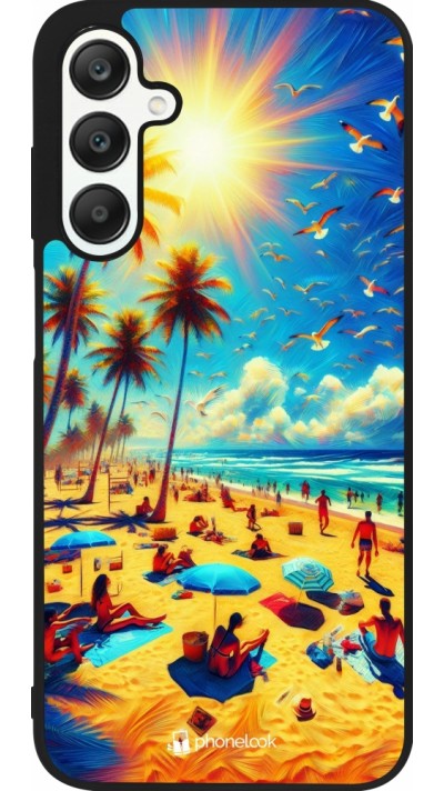 Coque Samsung Galaxy A25 - Silicone rigide noir Été Paradis Paint