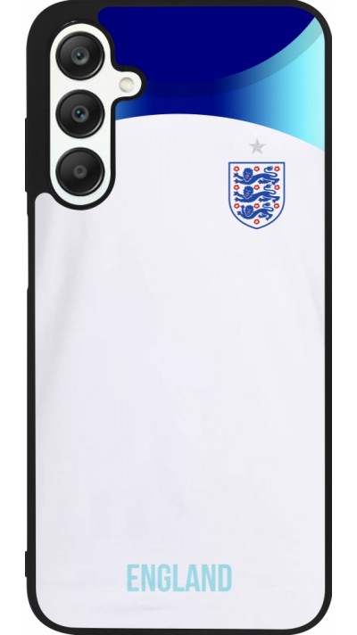 Coque Samsung Galaxy A25 - Silicone rigide noir Maillot de football Angleterre 2022 personnalisable