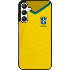 Coque Samsung Galaxy A25 - Silicone rigide noir Maillot de football Brésil 2022 personnalisable