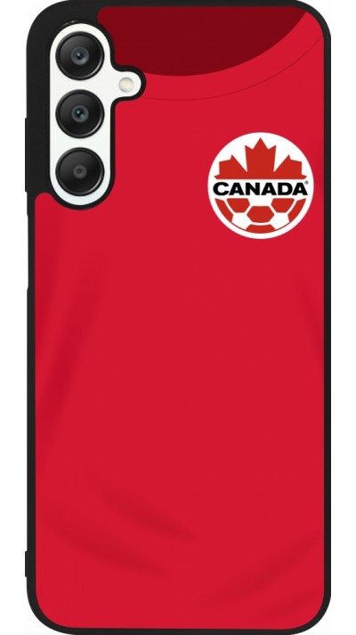 Coque Samsung Galaxy A25 - Silicone rigide noir Maillot de football Canada 2022 personnalisable