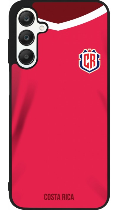 Coque Samsung Galaxy A25 - Silicone rigide noir Maillot de football Costa Rica 2022 personnalisable