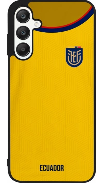 Coque Samsung Galaxy A25 - Silicone rigide noir Maillot de football Equateur 2022