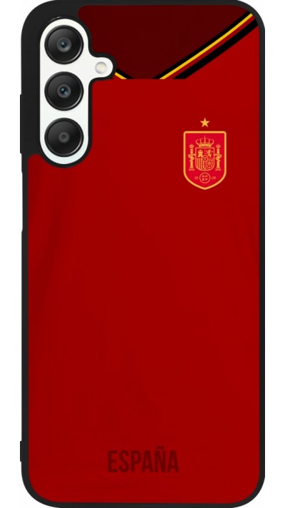 Coque Samsung Galaxy A25 - Silicone rigide noir Maillot de football Espagne 2022 personnalisable