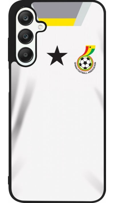 Coque Samsung Galaxy A25 - Silicone rigide noir Maillot de football Ghana 2022 personnalisable