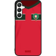 Coque Samsung Galaxy A25 - Silicone rigide noir Maillot de football Maroc 2022 personnalisable