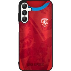 Coque Samsung Galaxy A25 - Silicone rigide noir Maillot de football République Tchèque personnalisable