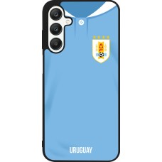 Coque Samsung Galaxy A25 - Silicone rigide noir Maillot de football Uruguay 2022 personnalisable