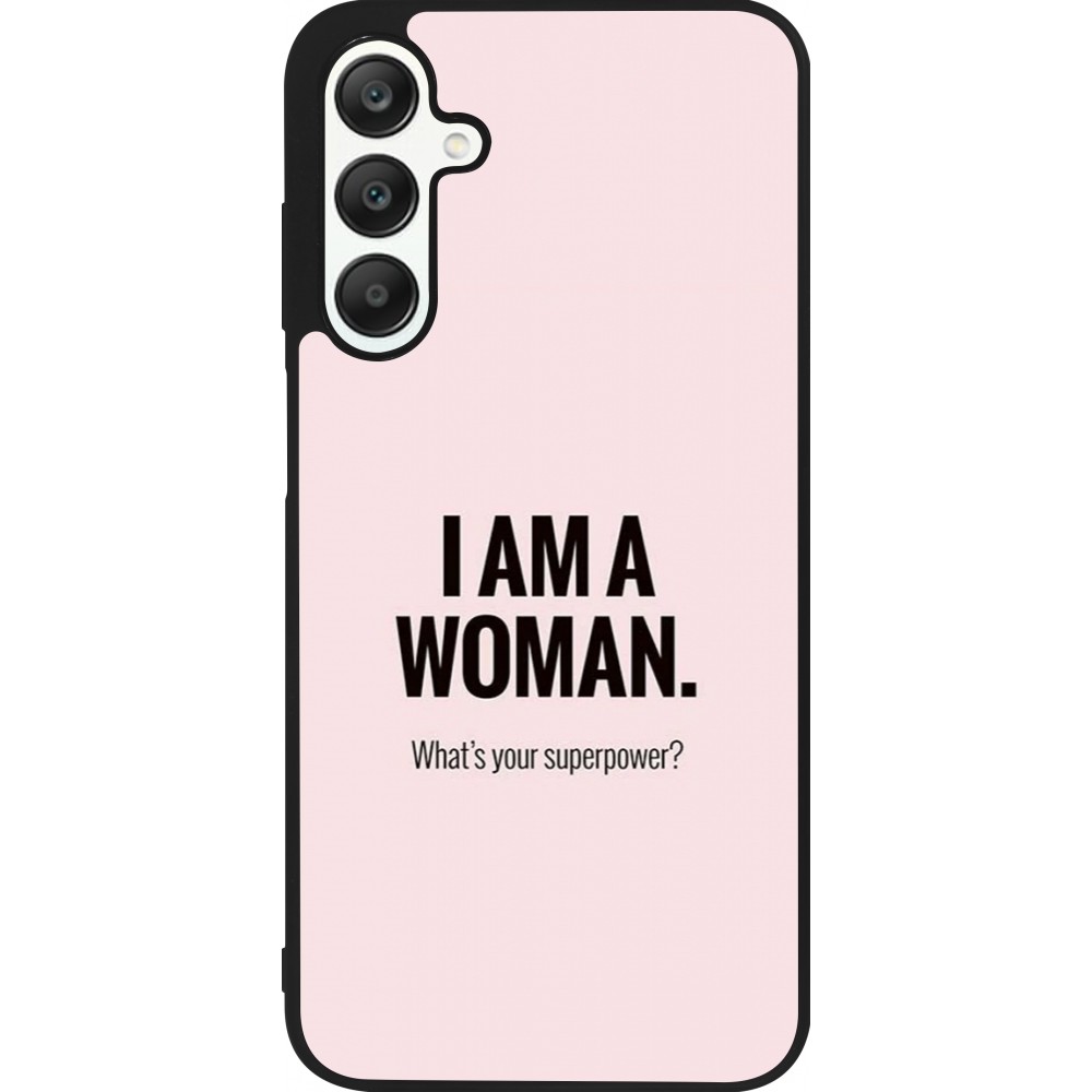 Coque Samsung Galaxy A25 - Silicone rigide noir I am a woman