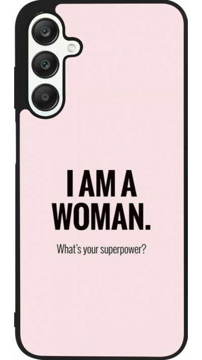 Coque Samsung Galaxy A25 - Silicone rigide noir I am a woman