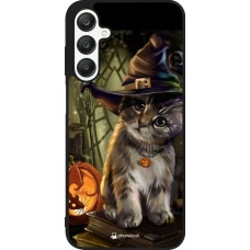 Coque Samsung Galaxy A25 - Silicone rigide noir Halloween 21 Witch cat