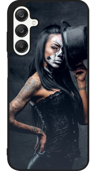 Coque Samsung Galaxy A25 - Silicone rigide noir Halloween 22 Tattooed Girl