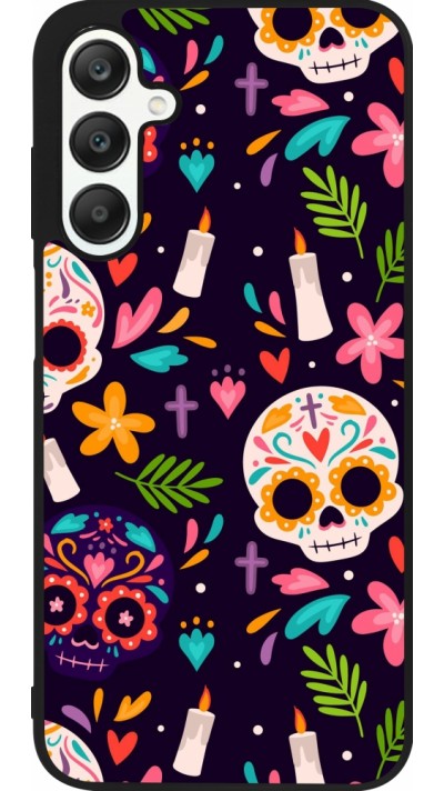 Coque Samsung Galaxy A25 - Silicone rigide noir Halloween 2023 mexican style