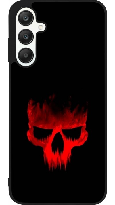 Coque Samsung Galaxy A25 - Silicone rigide noir Halloween 2023 scary skull