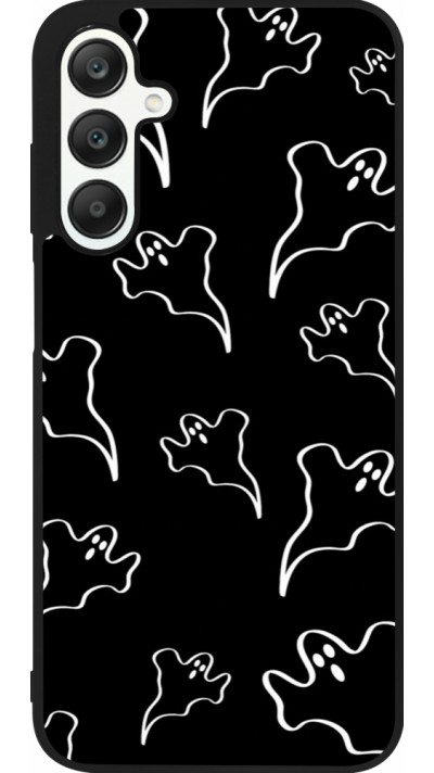 Coque Samsung Galaxy A25 - Silicone rigide noir Halloween 2024 black and white ghosts