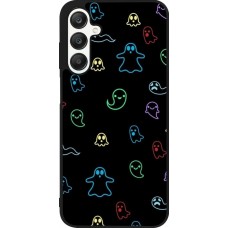 Coque Samsung Galaxy A25 - Silicone rigide noir Halloween 2024 colorful ghosts