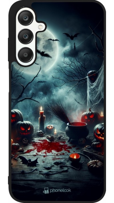 Coque Samsung Galaxy A25 - Silicone rigide noir Halloween 2024 Dark Moon