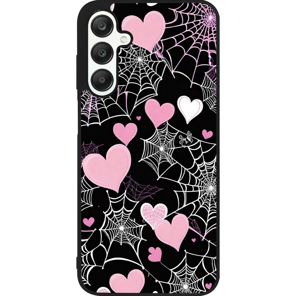 Coque Samsung Galaxy A25 - Silicone rigide noir Halloween 2024 girly