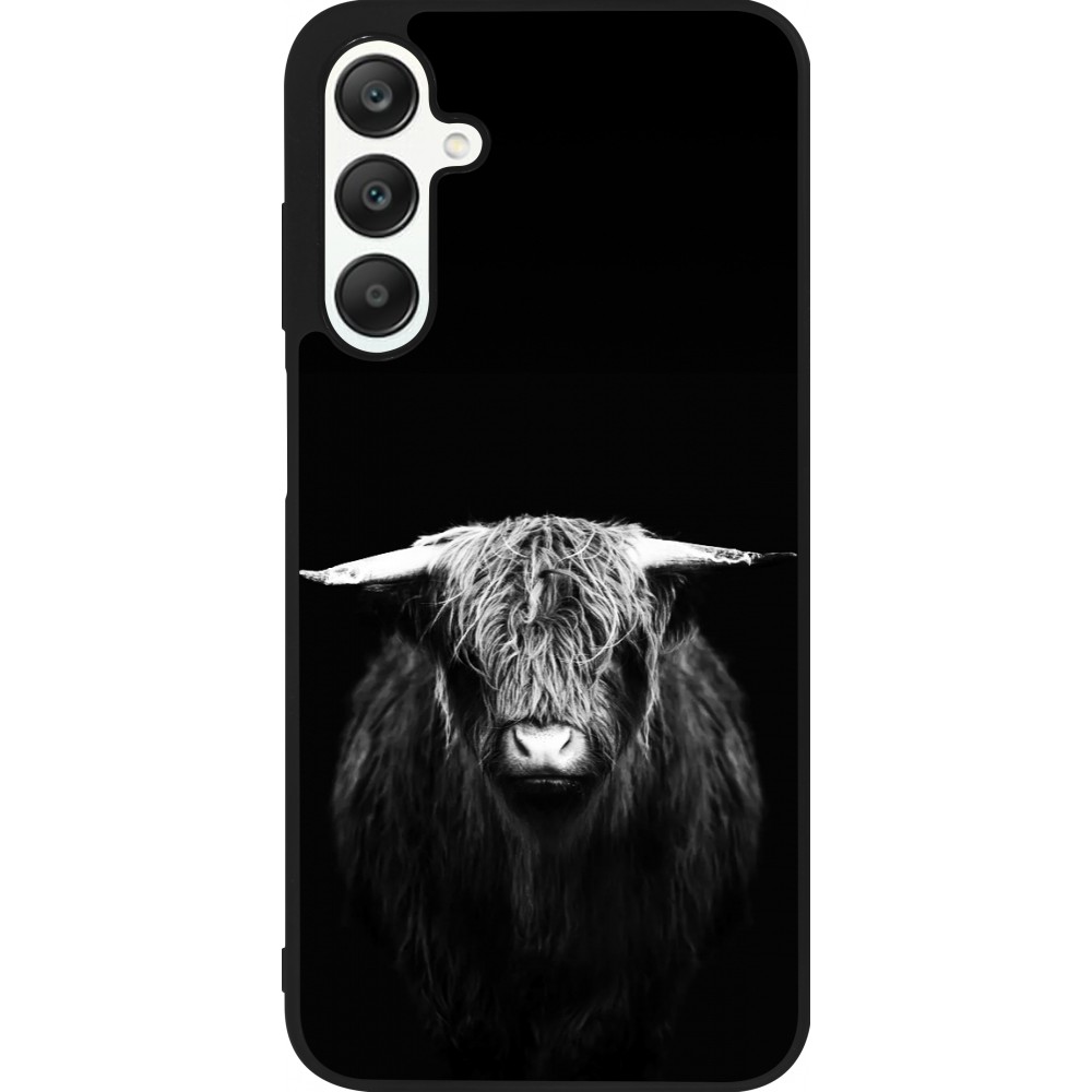 Coque Samsung Galaxy A25 - Silicone rigide noir Highland calf black