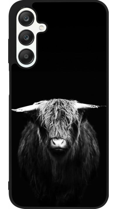 Coque Samsung Galaxy A25 - Silicone rigide noir Highland calf black