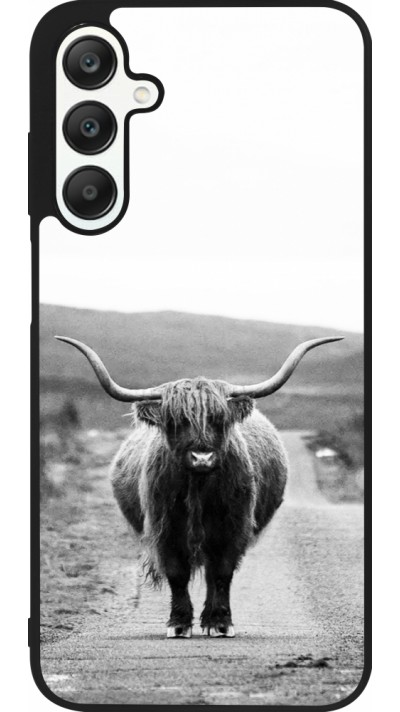 Coque Samsung Galaxy A25 - Silicone rigide noir Highland cattle