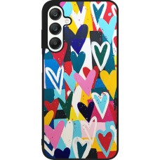 Coque Samsung Galaxy A25 - Silicone rigide noir Joyful Hearts