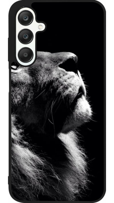 Coque Samsung Galaxy A25 - Silicone rigide noir Lion looking up