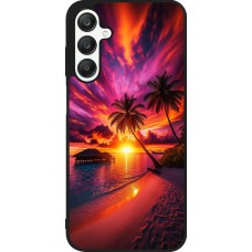 Coque Samsung Galaxy A25 - Silicone rigide noir Maldives Dusk Bliss