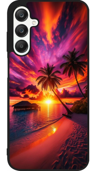 Coque Samsung Galaxy A25 - Silicone rigide noir Maldives Dusk Bliss