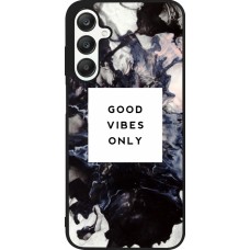 Coque Samsung Galaxy A25 - Silicone rigide noir Marble Good Vibes Only