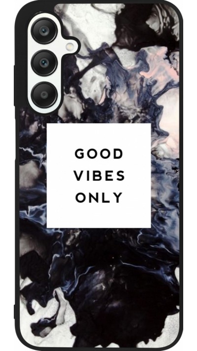 Coque Samsung Galaxy A25 - Silicone rigide noir Marble Good Vibes Only