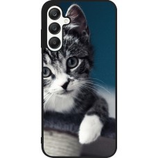 Coque Samsung Galaxy A25 - Silicone rigide noir Meow 23