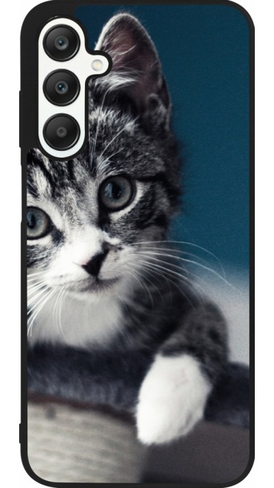 Coque Samsung Galaxy A25 - Silicone rigide noir Meow 23