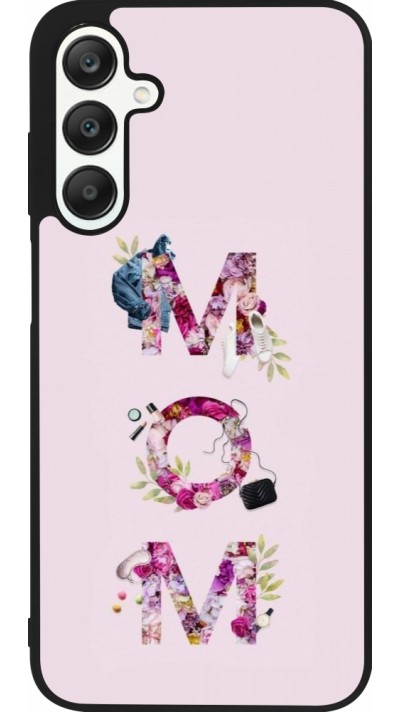 Coque Samsung Galaxy A25 - Silicone rigide noir Mom 2024 girly mom