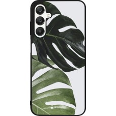 Coque Samsung Galaxy A25 - Silicone rigide noir Monstera Plant