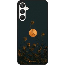 Coque Samsung Galaxy A25 - Silicone rigide noir Moon Flowers