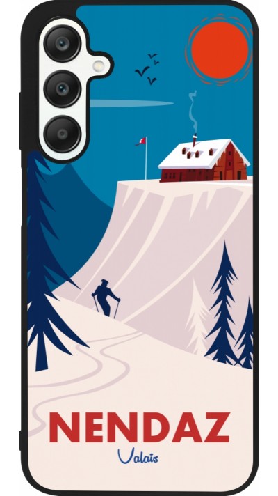 Coque Samsung Galaxy A25 - Silicone rigide noir Nendaz Cabane Ski