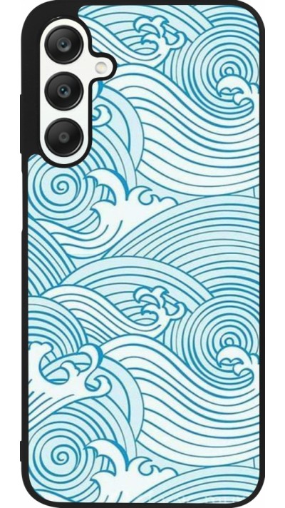 Coque Samsung Galaxy A25 - Silicone rigide noir Ocean Waves