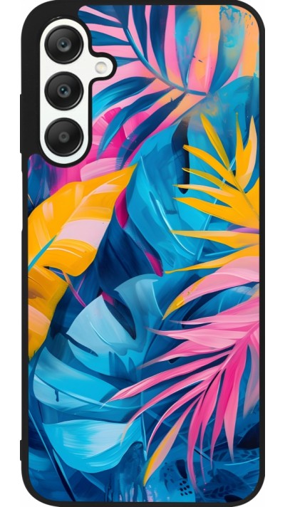 Coque Samsung Galaxy A25 - Silicone rigide noir Palms Blue