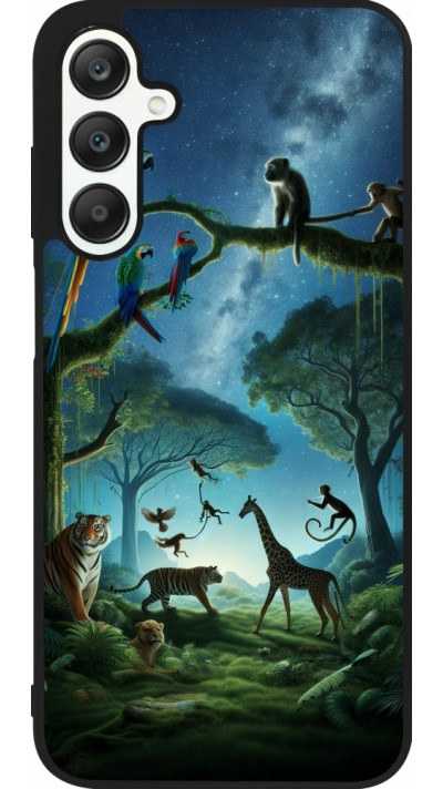 Coque Samsung Galaxy A25 - Silicone rigide noir Paradis des animaux exotiques