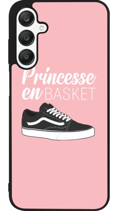 Coque Samsung Galaxy A25 - Silicone rigide noir princesse en basket