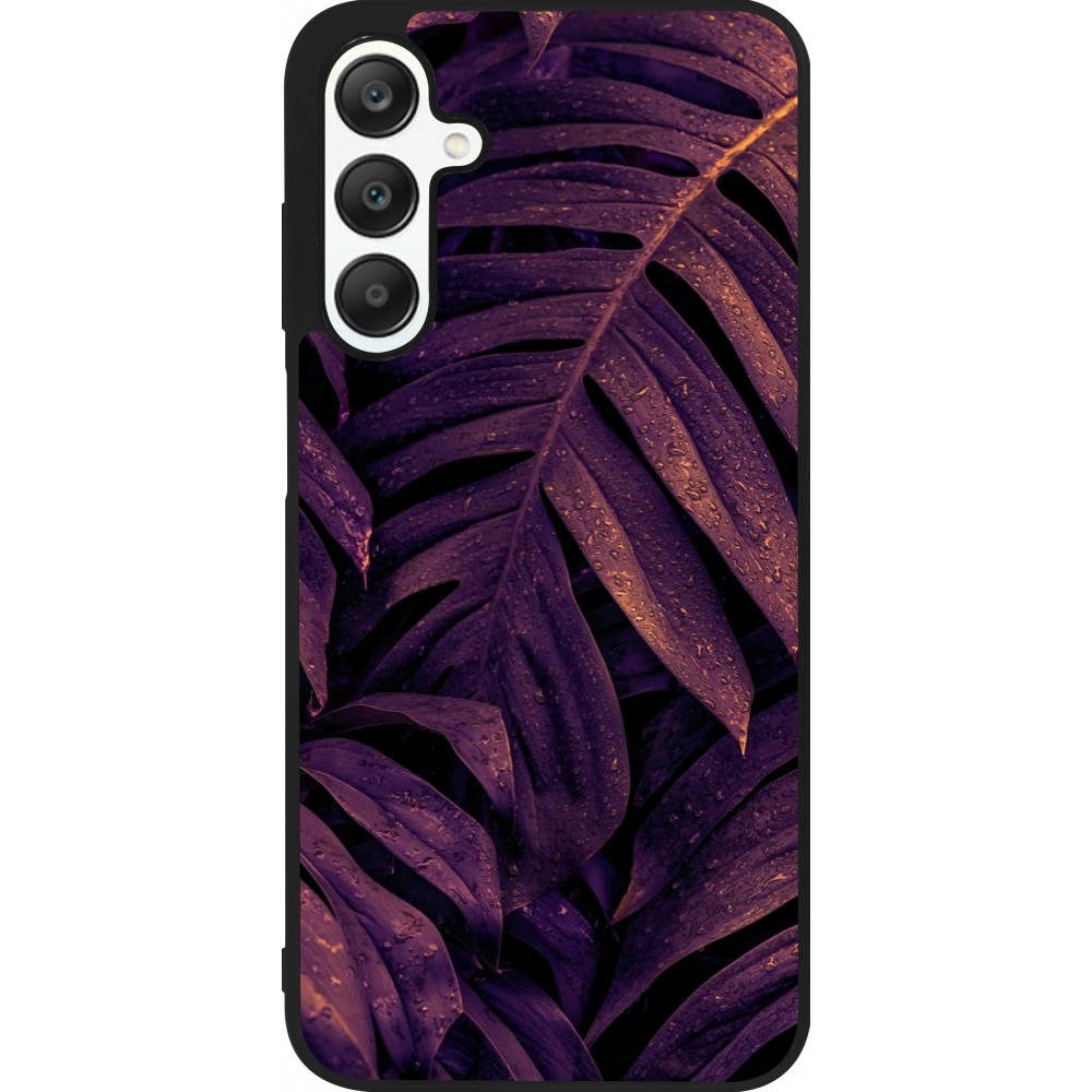 Coque Samsung Galaxy A25 - Silicone rigide noir Purple Light Leaves