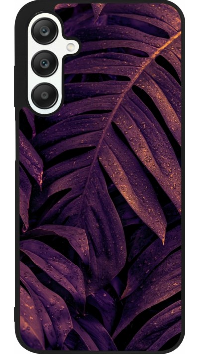 Coque Samsung Galaxy A25 - Silicone rigide noir Purple Light Leaves